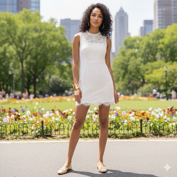 Blu Pepper Dresses & Skirts - Blu Pepper White Lace Minidress Multiple Sizes